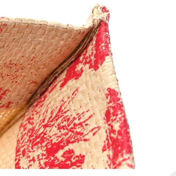 Dior Pink and Cream Straw Tote Bag - Picture 7 of 13